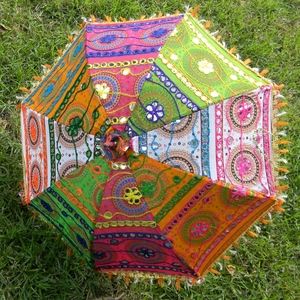 Boho Indian Coachella Festival Parasol Umbrella